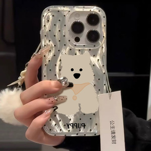 Karikatür siyah nokta batı yayla Apple 15plus telefon kılıfı iPhone 13 için uygun sert 12 Anti damla 14 lazer XS