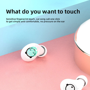 Bloototh Wireless Earbuds Para Crianças Audifonos Inalambricos Headphones Touch Control Com Engraçado Cartoon Carregamento Caso