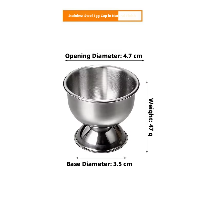 Silver stainless steel egg cup