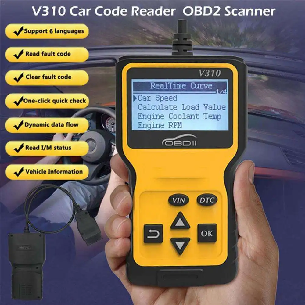 2023 Novo Analisador de Motor Verificar Dispositivo OBD Display OBD Tester Cabo OBD2 Scanner para Carros obd2 scanner Leitor de Código Do Carro