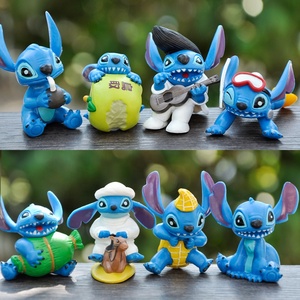 Newest Mini Size 8Pcs Per Set 3.5-6Cm Cartoon Lilo &amp; Doll Sticheds <strong>Stich</strong> Anime Figure PVC Toy for Car Deco - Product Image 2