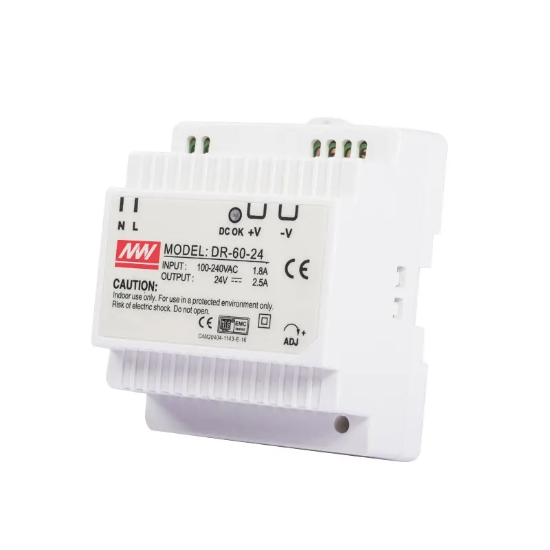 El DR.-60-24 110v/220v ac a dc transformador 60W 24V 2.5A de alimentación carril Din dr6024