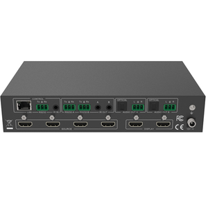 Interruptor de matriz HDMI2.0 de 18Gbps, divisor 4x2, extensor IR, Control RS232, conmutador 4K a 1080P para sistema de cine en casa