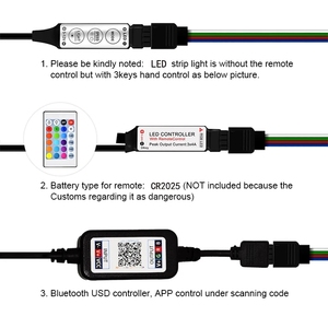 RGB LEDストリップライト5050 APP IRリモコンUSB 1M 2M 3M 4M 10M 15M 20M 25M 30Mフェスティバルデコバックライト家庭用 - Product Image 5