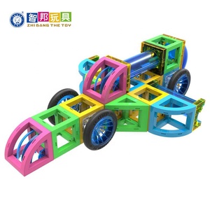 プラスチック製のランニングボール付き3D磁気ブロック教育玩具カスタマイズ - Product Image 2