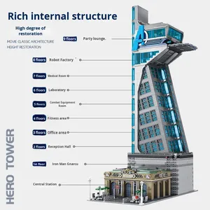 55120英雄建筑1:8比例街道场景模型高难度成人组装塑料块套装免费送货跨境