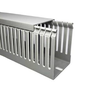 80*60mm PVC Fire Rated <strong>Trunking</strong> Narrow Tooth PVC Cable Management <strong>Trunking</strong> <strong>Low</strong> Smoke Cable <strong>Trunking</strong> - Product Image 1
