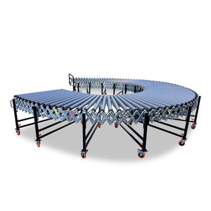 Rubber-coated Roller <strong>Conveyor</strong> Skate Wheel <strong>Conveyor</strong> Flexible Roller <strong>Conveyor</strong> for Feed Boxes <strong>Unloading</strong> - Product Image 2