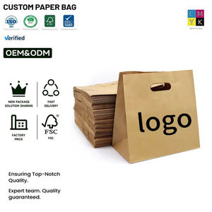 Pemasok Pabrik Cina Tas Kertas Coklat dengan Pegangan Die Cut Tas Takeout dengan Pegangan Die Cut - Product Image 5
