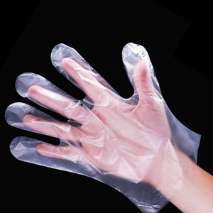 一次性透明食品级聚手套<span class=keywords><strong>PE</strong></span> CPE TPE手套快餐厨房专用包装塑料手套
