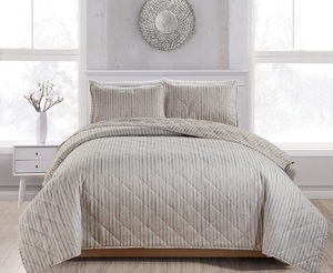 Pigment Geometric Printing with 70gsm Microfiber 3pc Quilt <strong>Set</strong> - Product Image 2