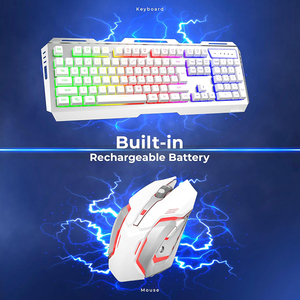 Tailor Anti-ghosting Gaming <strong>Keyboard</strong> Mouse Combo RGB Backlit Rechargeable Wireless Gaming <strong>Keyboard</strong> and Mouse Kit (Black) - Product Image 4
