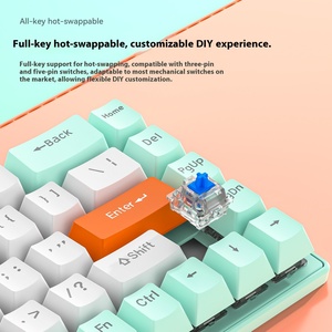 68-<strong>key</strong> Purple Three-color Single <strong>Keyboard</strong> (<strong>key</strong>-line Separation) <strong>Mechanical</strong> <strong>Keyboard</strong> Wired Game E-sports RGB - Product Image 6