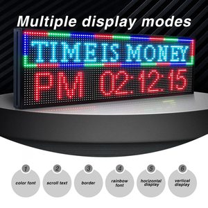 WLAN und USB programmierbares scrollen LED-Schild Nachrichtenbrett vollfarbiger Text Bild Animationsbildschirm elektronisches Rollen für den Shop - Product Image 6