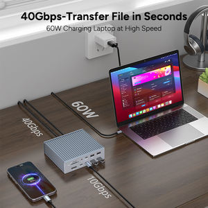 Tipo C al Computer portatile 20 porte Hub Thunderbolt 4/5 Dock di estensione 80Gbps multirunction Laptop Docking Station per Computer Mac - Product Image 6