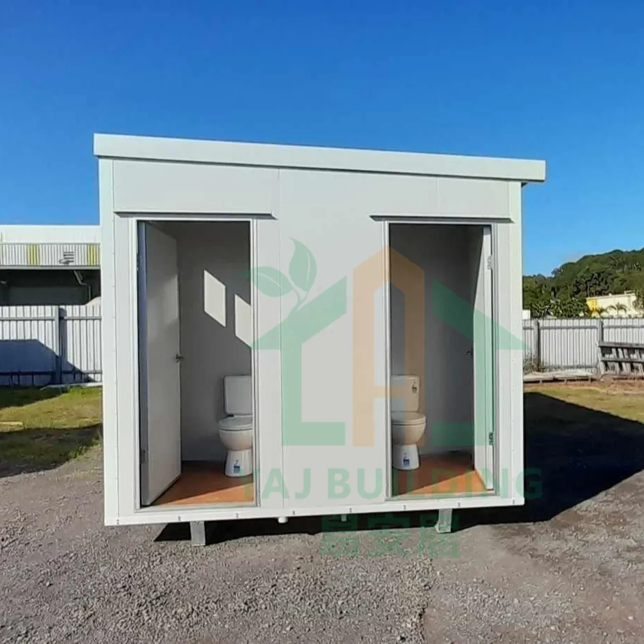 Unit suara terintegrasi tahan suara solusi wudhu Prefab kamar kecil dalam ruangan dengan toilet