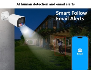Luce stroboscopica attiva rossa e blu visione notturna a colori 4K Poe Ip telecamera di sicurezza esterna Ip66 impermeabile telecamera di rete Bullet - Product Image 6