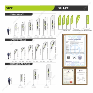 Quảng cáo ngoài trời bãi biển Cờ biểu ngữ đứng tùy chỉnh dấu hiệu Bali in Polyester Giọt Nước Mắt cung nhôm + sợi thủy tinh linh hoạt cờ - Product Image 2