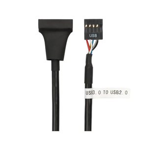 <strong>USB</strong> <strong>3</strong>.<strong>0</strong> 19pin/20pin Male to <strong>USB</strong> <strong>2</strong>.<strong>0</strong> 9pin Female Adapter Cable with PVC Jacket for Computer Motherboard <strong>Header</strong> - Product Image 1