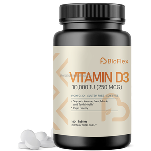 OEM chay bổ sung 10000iu Vitamin D3 Máy tính bảng dễ nuốt vi máy tính bảng hỗ trợ chức năng cơ bắp khỏe mạnh và khả năng miễn dịch - Product Image 3