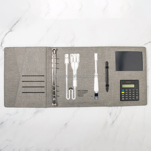Taccuino della banca di potere di ricarica Wireless di lusso all'ingrosso con blocco note dello schermo di scrittura e calcolatrice + set regalo di cooperazione con pistola per massaggio - Product Image 2