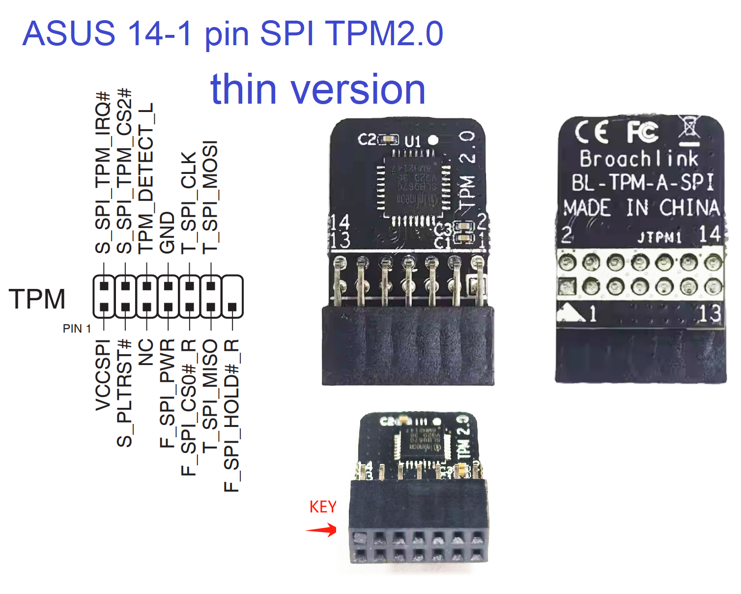BL-TPM-A-SPI thin (14-1 pin)