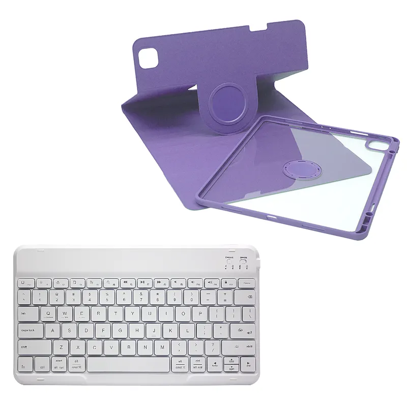 Étui pour clavier de tablette à Rotation magnétique détachable Yeedan pour ipad pro 11 avec clavier bluetooth sans fil avec fente pour crayon