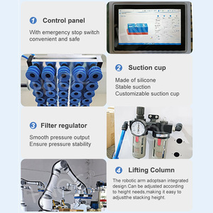 HNOC 4 assi sacchetto di cartone robotizzato palettizzazione sistema di imballaggio 50kg Stacking Robot Palletizer per la borsa - Product Image 5