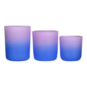 นวดหรูหราเซรั่มเปล่าสีม่วงขวดเทียนแก้วด้านล่างกว้างหนาพร้อมโลโก้ - Product Image 5