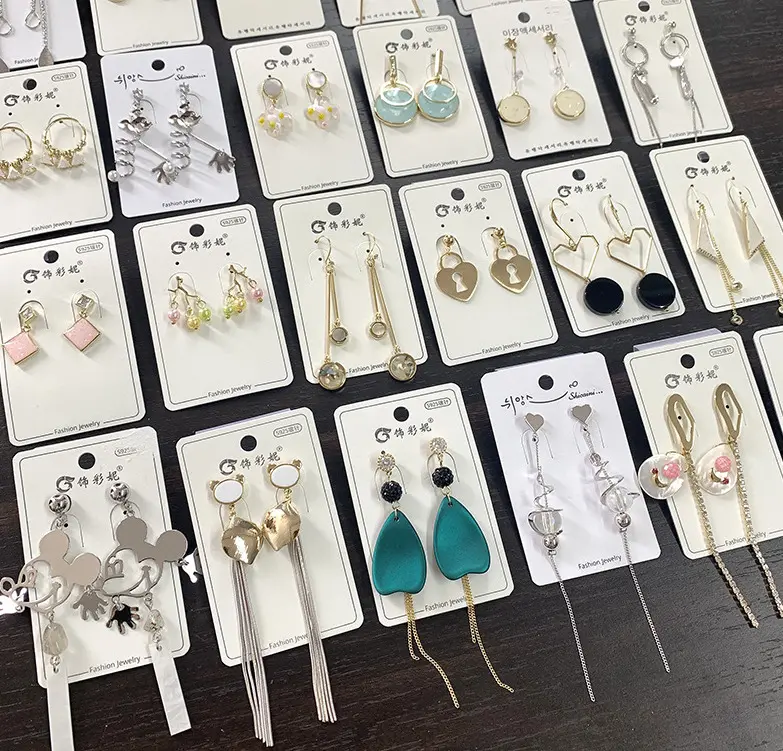 PUSHI-pendientes surtidos para mujer, lote de pendientes variados, venta al por mayor, último diseño