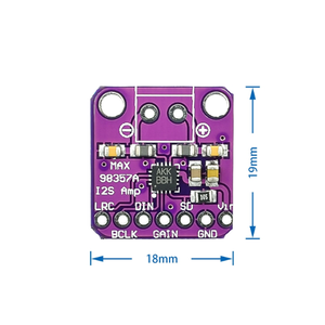 モジュールMAX98357I2S3WクラスDアンプブレイクアウトインターフェイスDACデコーダーモジュールオーディオボードESP32 RaspberryPi用 - Product Image 2