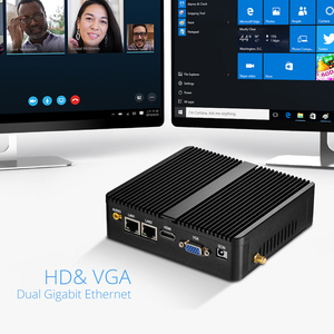 HelorPC industrieller lüfterloser tragbarer Mini-PC-Computer mit 3215U Ce-leron Linux DDR3L 4 GB Dual-NIC 2 RS232 H-D VGA 4 Usb MINIPC - Product Image 4