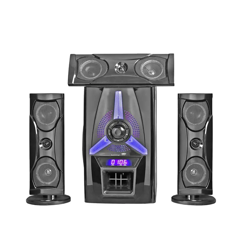 3.1 multimedya ses Bluetooth hoparlörler Subwoofer Stereo sistemi Powered amplifikatör bas hoparlörler için parti
