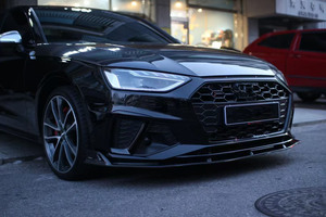 Yaochi Nouvelle <span class=keywords><strong>Audi</strong></span> S4 B9.5 Lèvre avant et pare-chocs en fibre de carbone avec découpes pour l'échappement - Fixation par boulons - Ajustement universel - Product Image 2