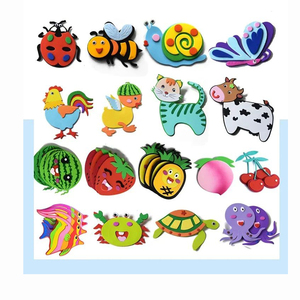 新款定制彩色泡沫动物水果昆虫系列EVA <span class=keywords><strong>3D</strong></span> DIY玩具冰箱厨房家居装饰早教贴纸