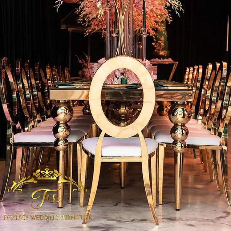 Decorazione di cerimonia nuziale hotel mobili in vetro in alto al centro design del tavolo per evento banchetto
