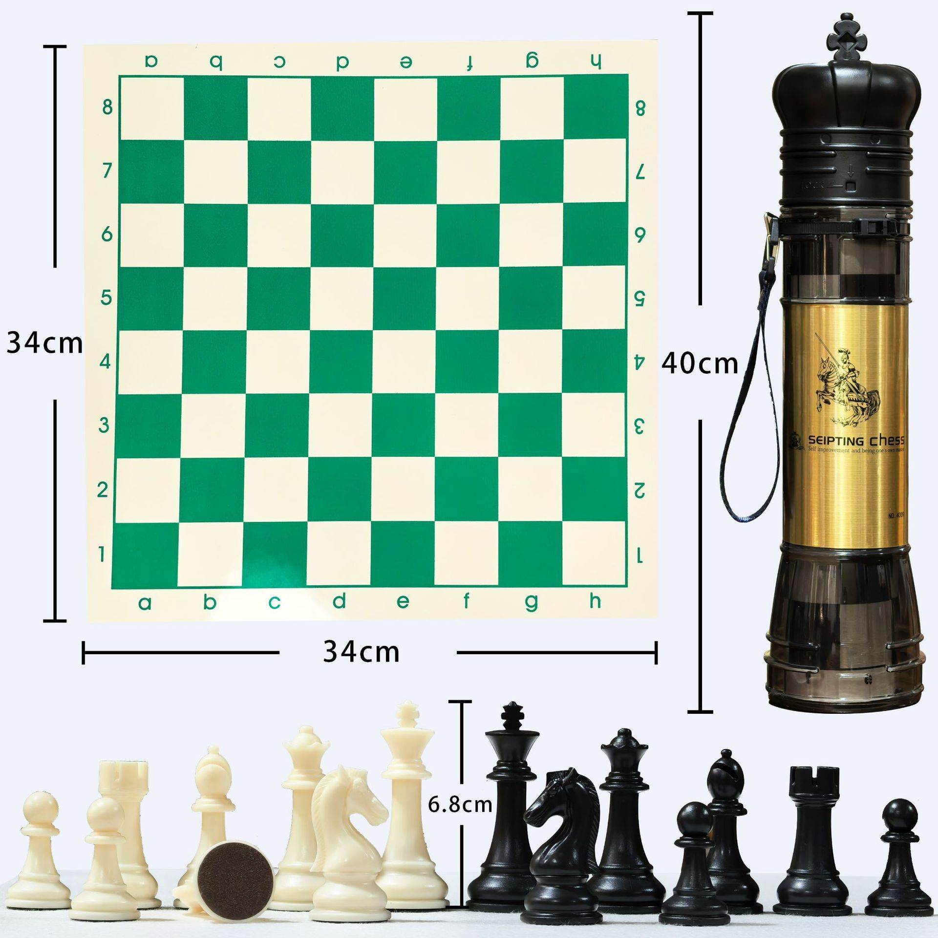 Corona verde y blanca 3434cm