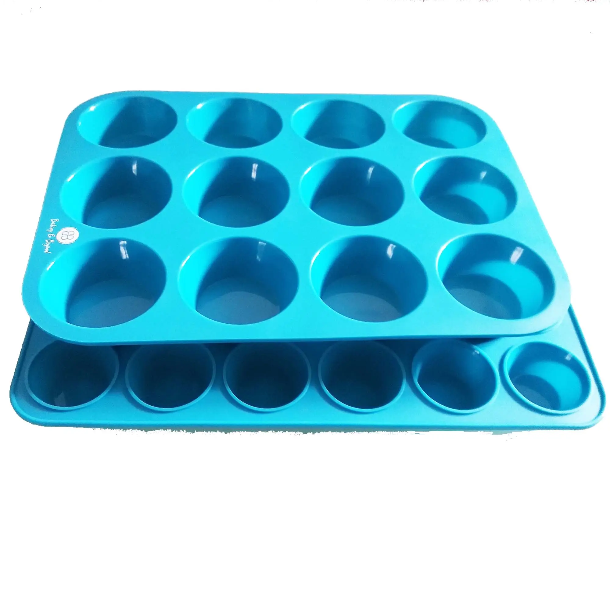 De silicona antiadherente 12 copas Muffin empresa/libre de BPA molde pastel/microondas molde de pastel de silicona