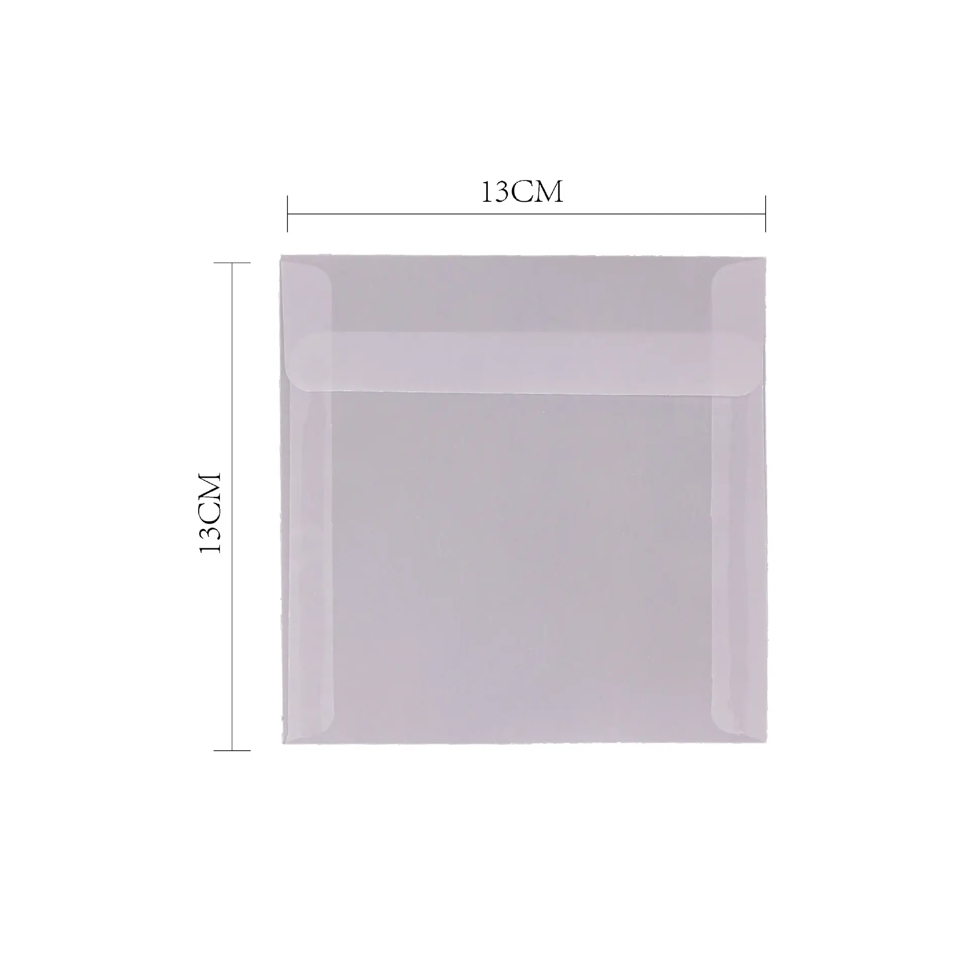 In Stock 13*13cm Wholesale Transparent Glassine Customized Logo Envelopes