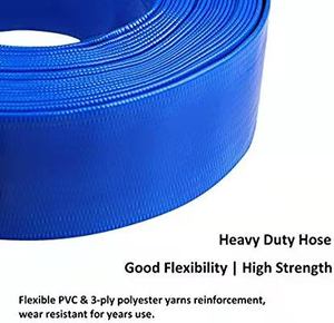 Custom 2&quot; X 50' 1.8mm 90 Psi Blue Wear-Resistant Flexible Irrigation Discharge <strong>Hose</strong> Quick Connector Pvc Lay Flat <strong>Hose</strong> - Product Image 2