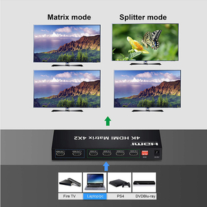 4K 4 2 out video matris değiştirici Splitter 4 2 Out 4x2 4X2 video Matrix anahtarı - Product Image 5