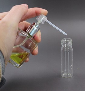 เครื่องมือ decanting น้ำหอม, เข็มฉีดยาฉีดที่มีช่องทางขนาดเล็กและฟางสำหรับการสกัดน้ำหอม, หลอดแรงดัน