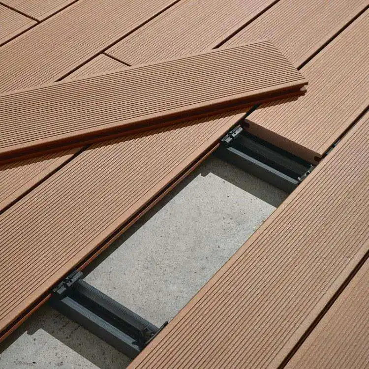 Durable impermeable WPC cubierta de madera piso compuesto al aire libre precios