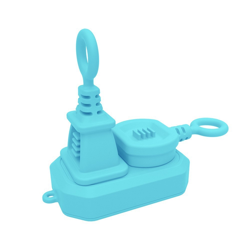 Jouet de dentition à douille-bleu