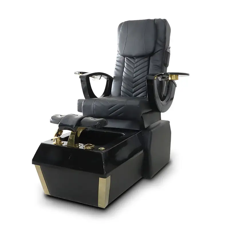 Modern beauty salon equipment professional foot spa manicure chair luxury black pedicure chair for nail salon
