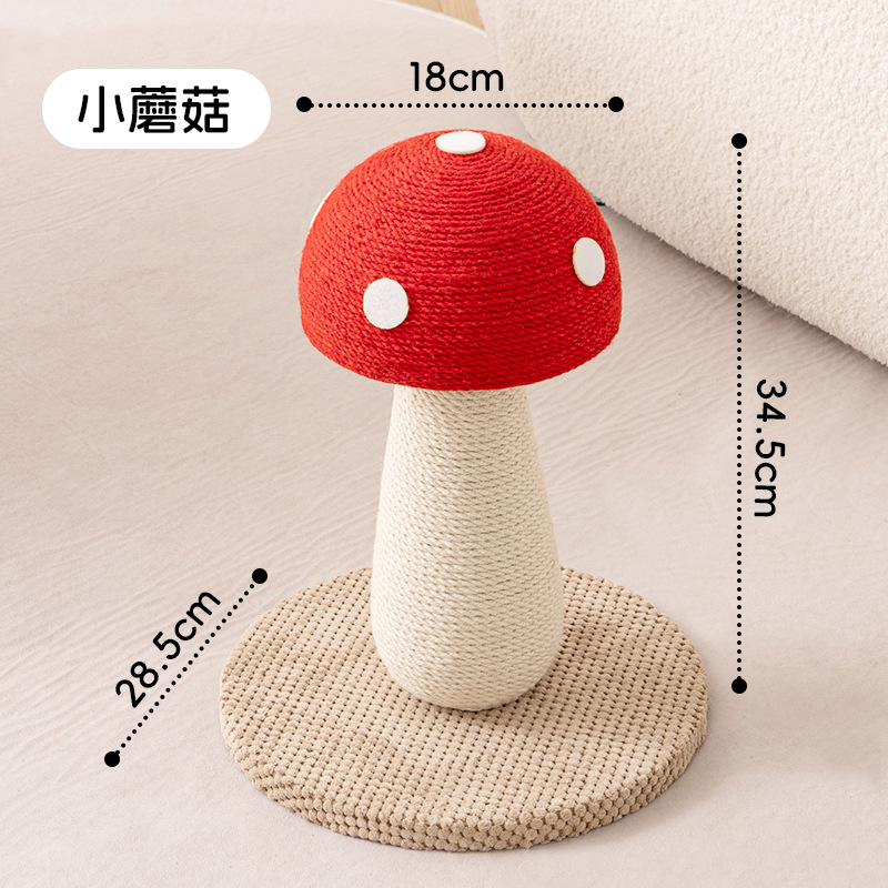 Red Mushroom Cat Scratch Board