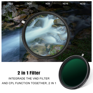 GiAi 77MM Camera Optical Lens <strong>Filter</strong> ND3-ND32/CPL for DSLR - Product Image 1