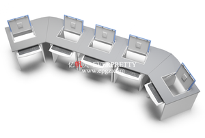 Popular <strong>Design</strong> <strong>Laboratory</strong> 4 Seat <strong>Computer</strong> Desk Wooden <strong>Table</strong> Seat Stand CPU Holder <strong>Table</strong> with Partitions - Product Image 3