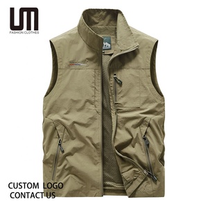 Liu Ming Goedkope Custom Logo Lente Mannen Outdoor Ademende Multi Zakken Wandelen Gilet Plus Maat 6xl <span class=keywords><strong>Vest</strong></span> Jassen