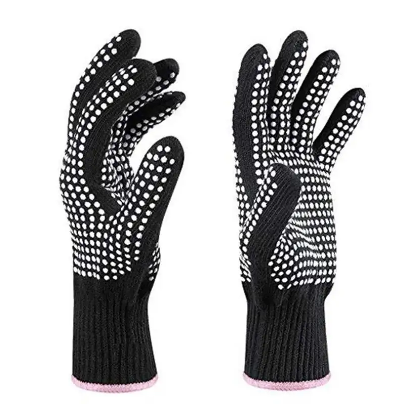 Guantes de trabajo profesionales para peluquería, resistentes al calor, con golpes de silicona, para Estilismo de cabello, Cu